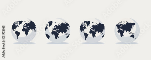 Four World Globes 
