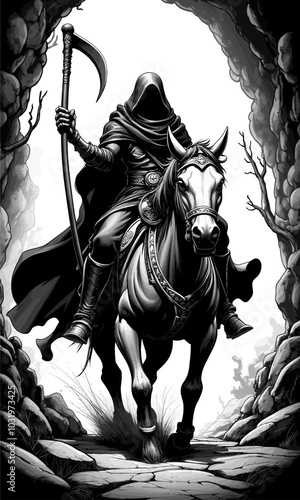 Grim Reaper on Horseback 
