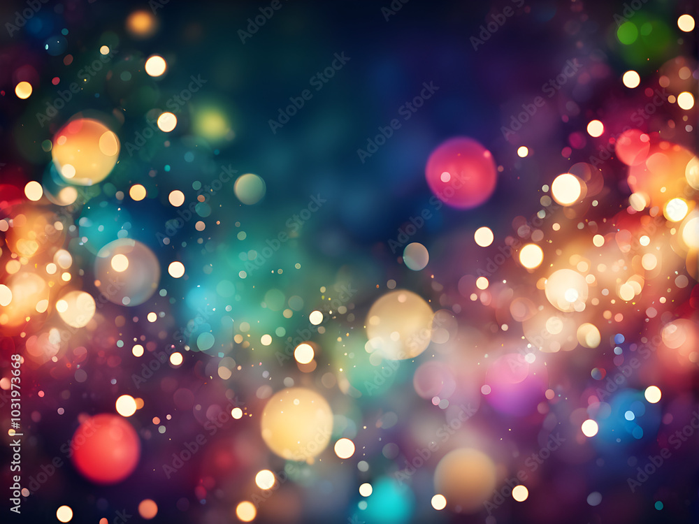 Abstract christmas background with colored lights in bokeh and sparkling splashes of light Abstract christmas background with colored lights in bokeh and sparkling splashes of light