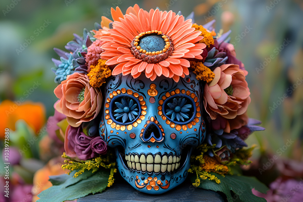 Skulls and beautiful floral Arrangement Skulls and beautiful floral Arrangement