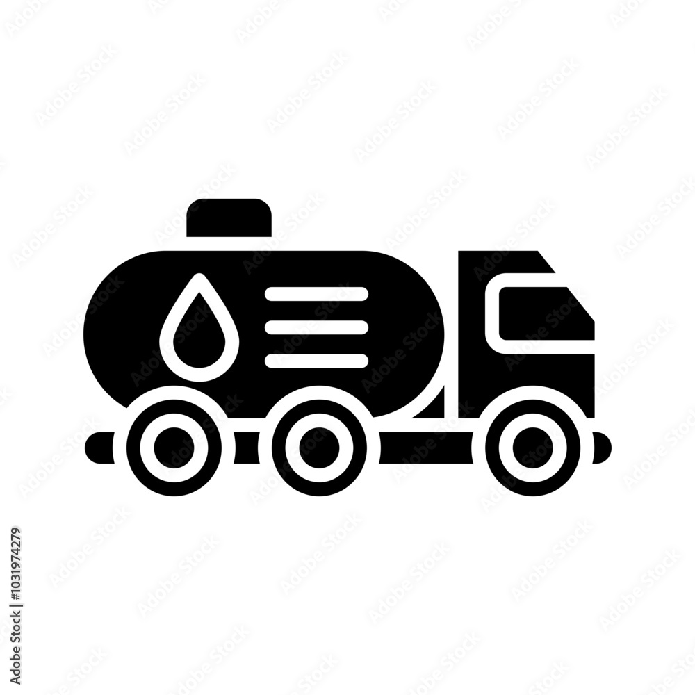 Fuel Truck glyph icon