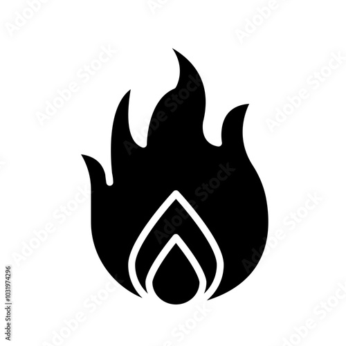 Gas Flame glyph icon