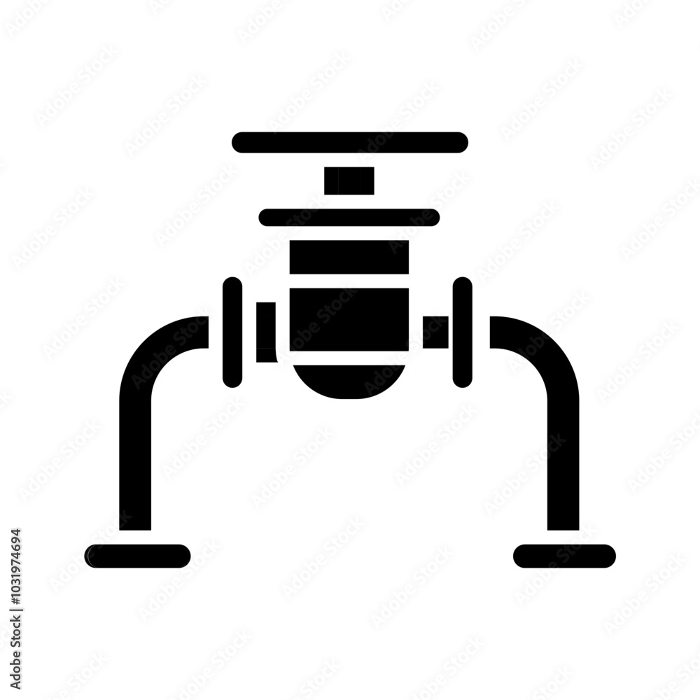 Oil Pipeline glyph icon Oil Pipeline glyph icon