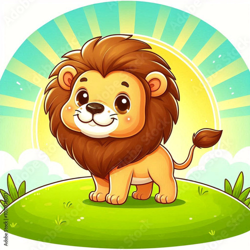 happy lion