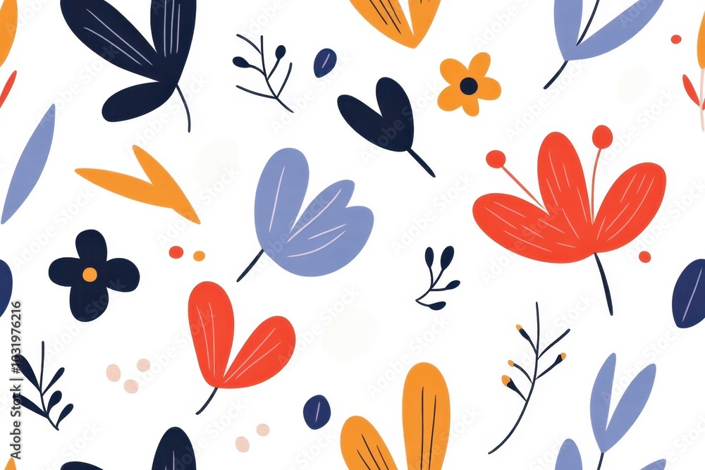 Seamless pattern of bold blue and peach leaves, perfect for modern, vibrant, and stylish designs. Seamless pattern of bold blue and peach leaves, perfect for modern, vibrant, and stylish designs.