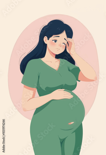 Pregnant Woman Feeling Sick 
