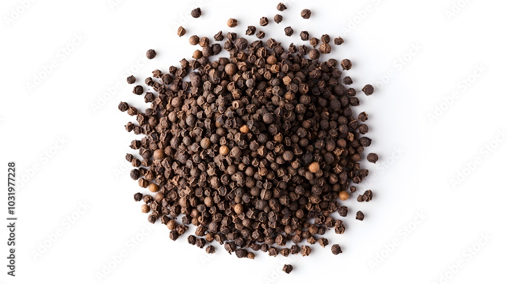 Ground black pepper isolated on a white background. Ground black pepper isolated on a white background.