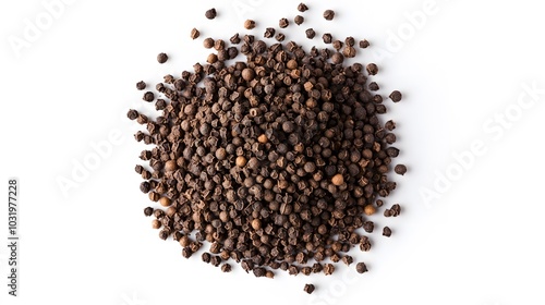 Ground black pepper isolated on a white background. 