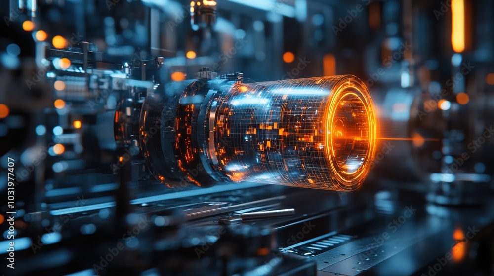 holographic projection of a machine internal holographic projection of a machine internal