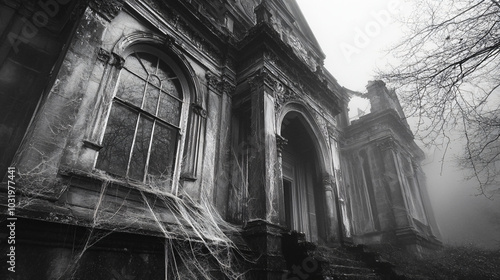 Wallpaper Mural A forgotten mansion with cobwebs and a haunting presence. Torontodigital.ca