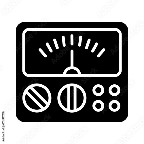 Voltage Meter glyph icon