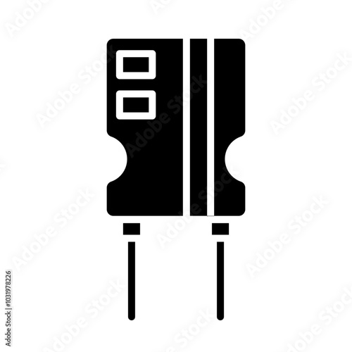 Electrical Capacitor glyph icon