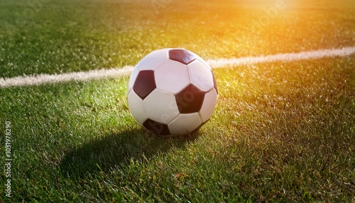 ball on grass in stadium