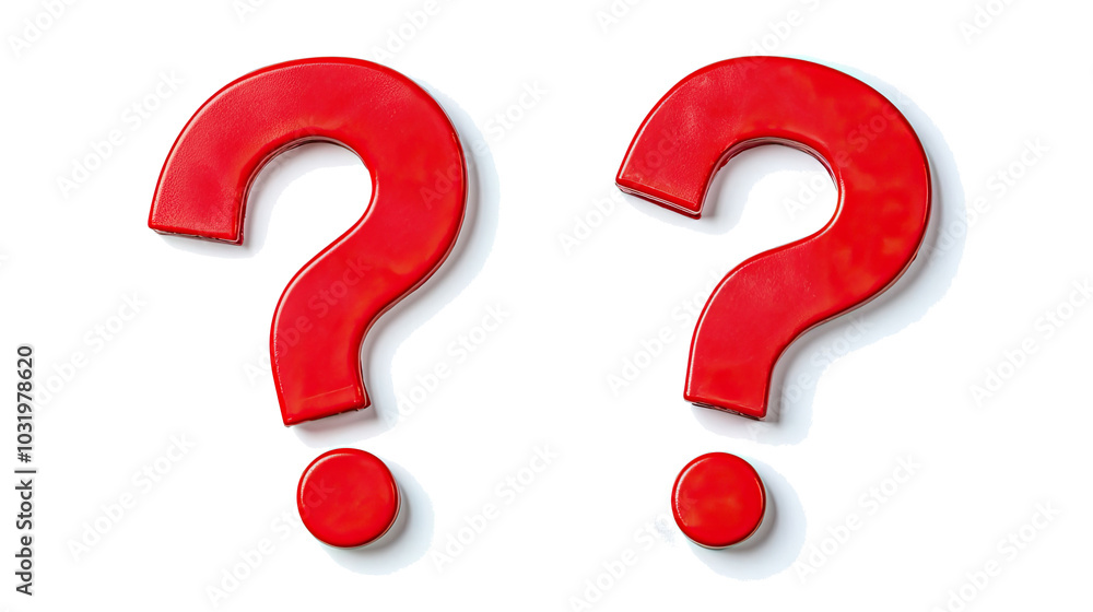 Red Question Marks on a Transparent Background Generative AI Red Question Marks on a Transparent Background Generative AI