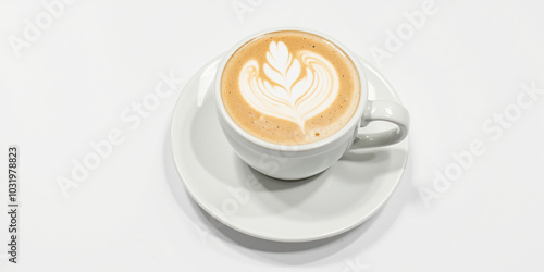 cup of coffee white background