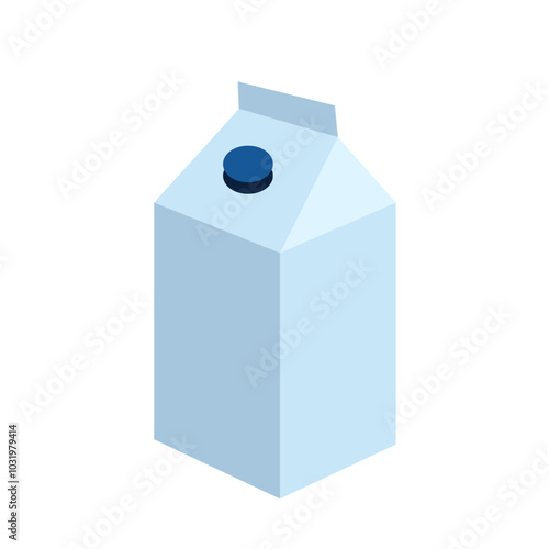 Packaging, a cardboard pack for a drink. Color simple flat illustration.