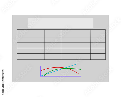 Amortization schedule, table. Vector simple color flat illustration.