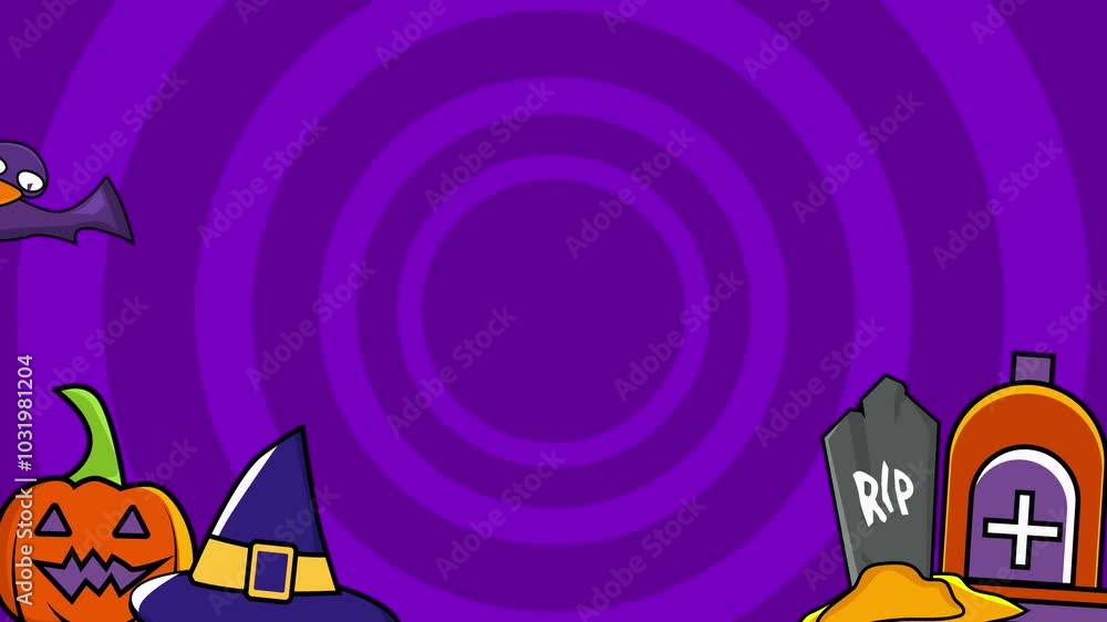 Happy Halloween background animation with a plain background and animated illustrations of ghosts, pumpkins and grave elements for banners and video templates for Halloween celebrations Happy Halloween background animation with a plain background and animated illustrations of ghosts, pumpkins and grave elements for banners and video templates for Halloween celebrations