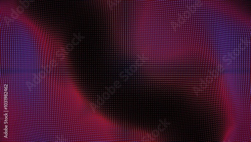 Red and Black Abstract Grid with Dynamic Wave Pattern and Gradient Lighting