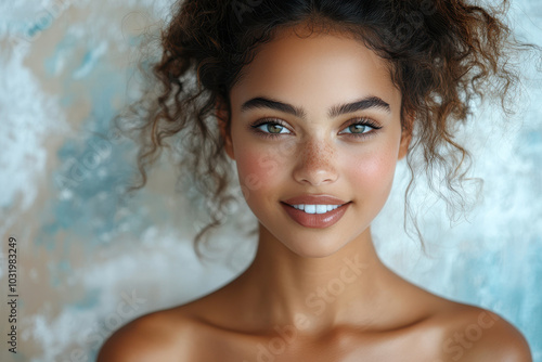 Portrait of a young woman smiling at the camera.