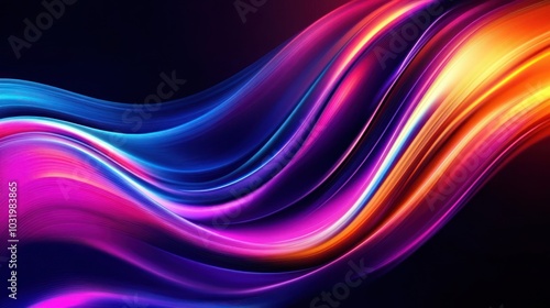 Wallpaper Mural Abstract Vibrant Waves Torontodigital.ca