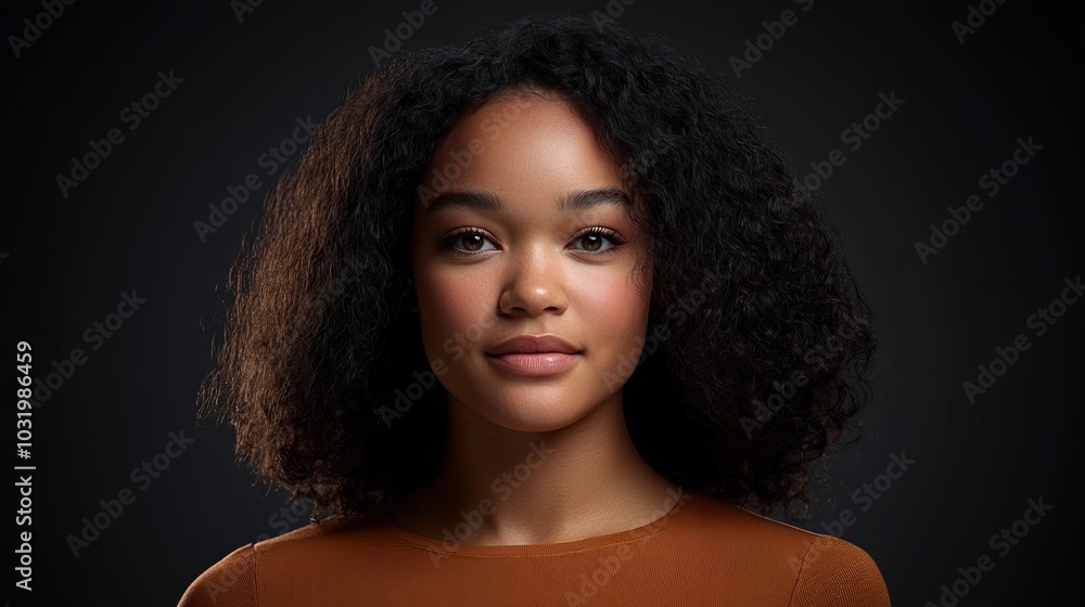 Portrait of a Confident Woman with Curly Hair Portrait of a Confident Woman with Curly Hair