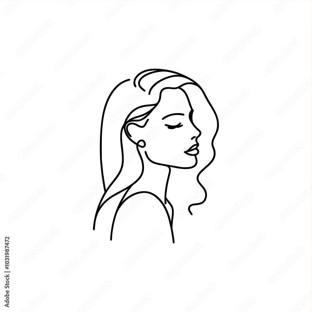 line art monoline oneline poster art design of beauty woman face
line art monoline oneline poster art design of beauty woman face