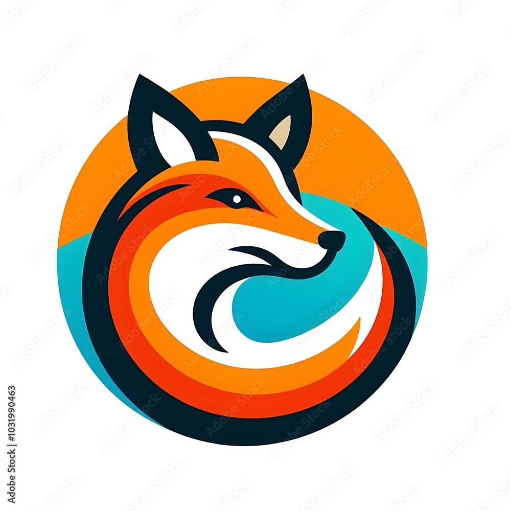Obraz premium Sleek Fox Logo