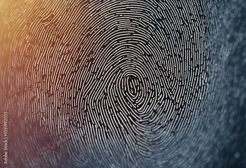 Fingerprint seamless background on square shape photo