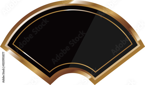 高級感のあるフレーム　ブラック＆ゴールド