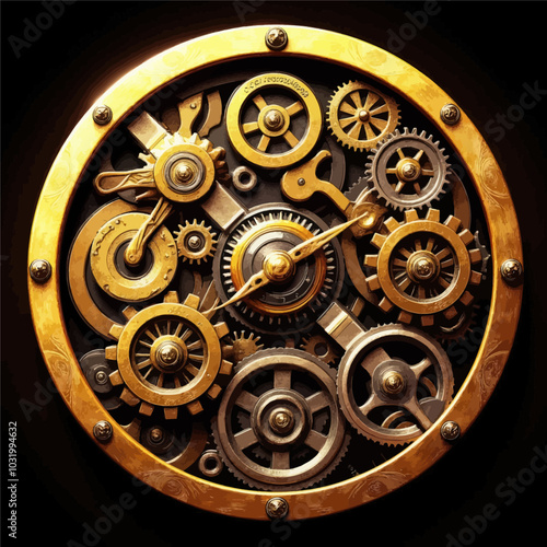 Gold and Silver Gears Mechanism  
