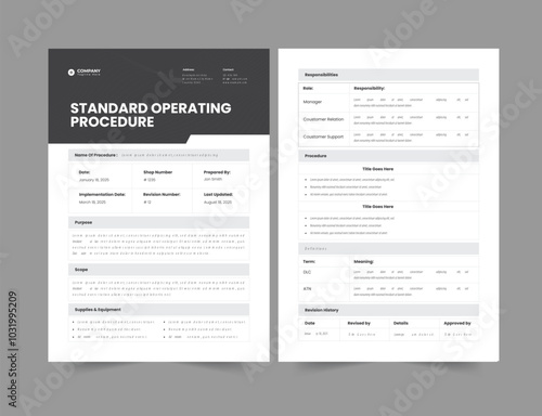 Standard Operating Procedure Template and Sop Template