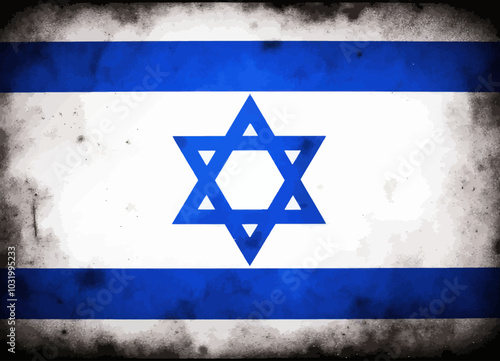 Grunge Israeli Flag  
