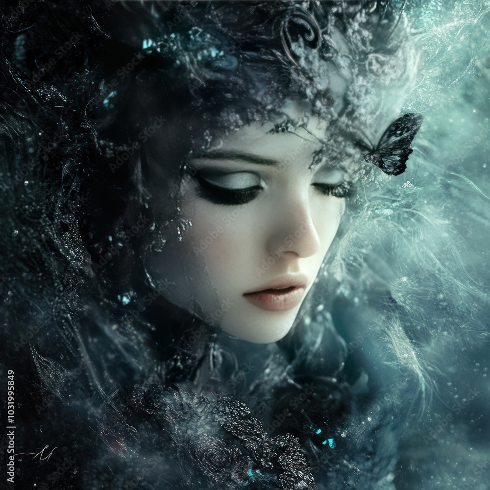 Enchanting woman with a mysterious aura Enchanting woman with a mysterious aura