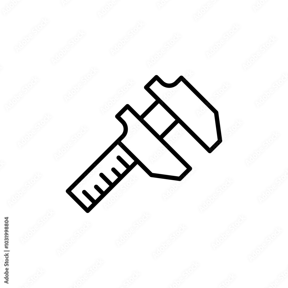 Caliper outline icons, minimalist vector illustration ,simple transparent graphic element .Isolated on white background Caliper outline icons, minimalist vector illustration ,simple transparent graphic element .Isolated on white background