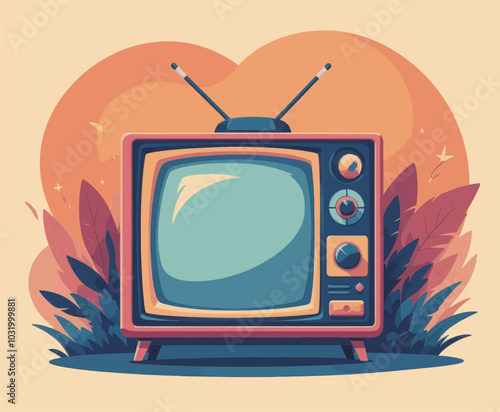 Retro Television with Antenna 

