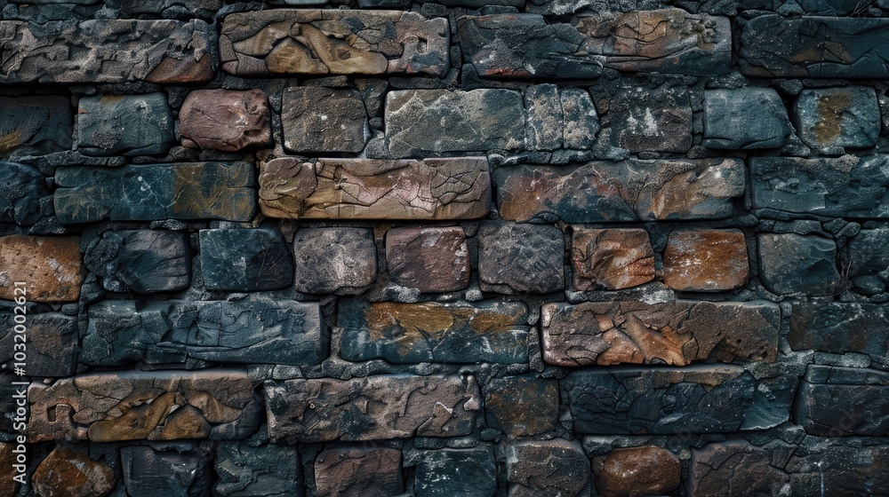 Weathered bricks with varying shades of color Weathered bricks with varying shades of color