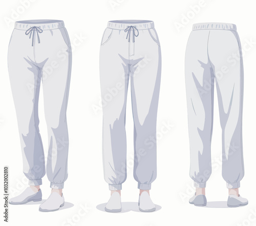 White Sweatpants Design Mockups