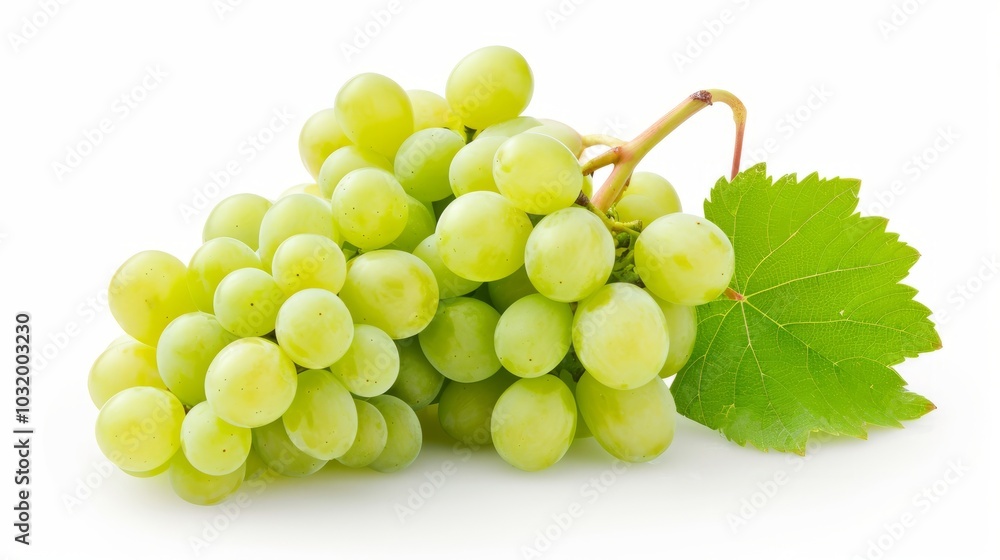 Vibrant Delights: Luscious Green Grapes Packed Together in Harmony on a Pristine White Canvas -- AR Vibrant Delights: Luscious Green Grapes Packed Together in Harmony on a Pristine White Canvas -- AR