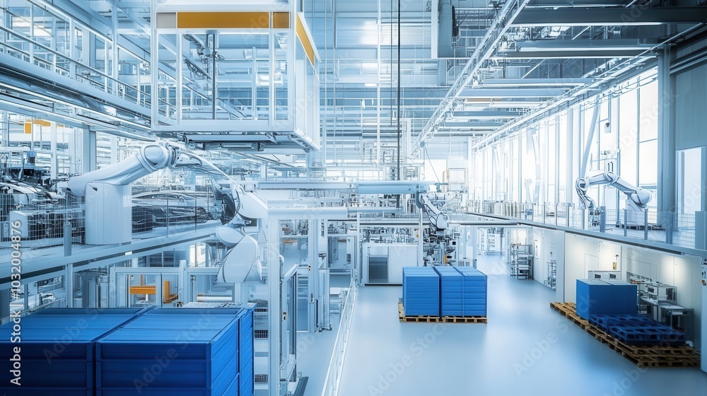 Fototapeta premium Intelligent factory and Industry 4.0 management.
