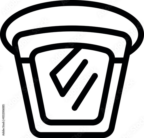 This icon represents a sandwich maker toasting bread for a quick breakfast