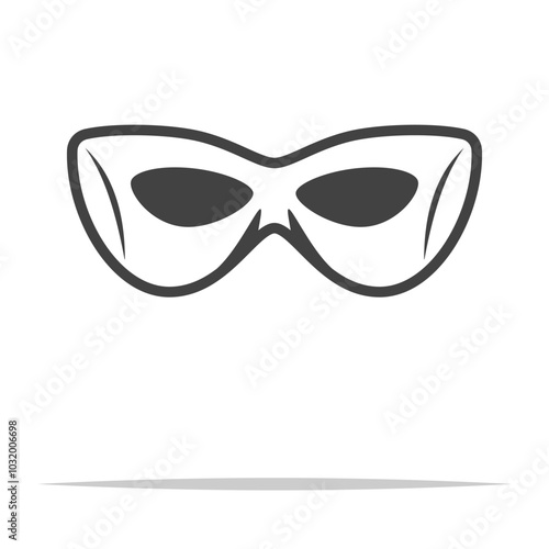 Superhero mask icon transparent vector isolated