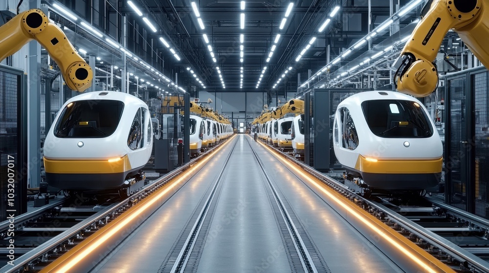 Fototapeta premium Intelligent factory and Industry 4.0 management.