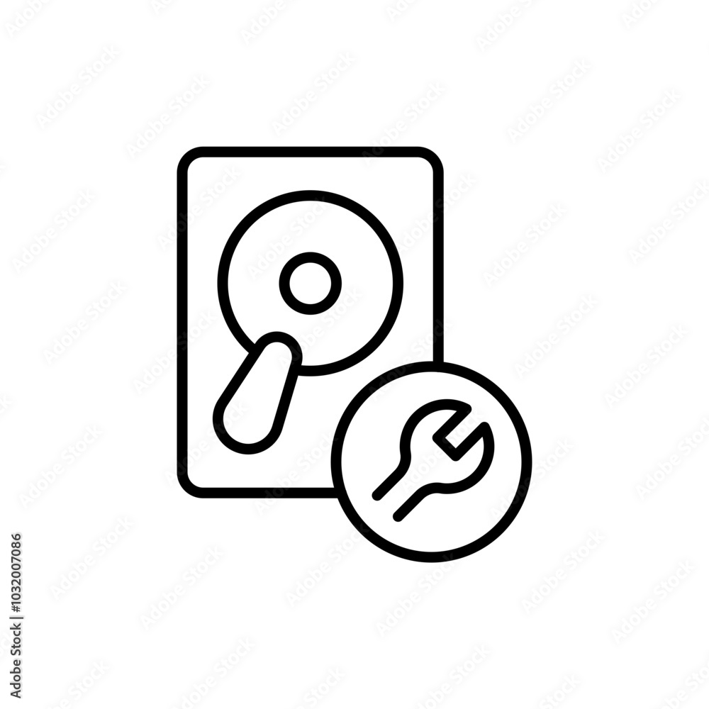 Storage repair outline icons, minimalist vector illustration ,simple transparent graphic element .Isolated on white background Storage repair outline icons, minimalist vector illustration ,simple transparent graphic element .Isolated on white background