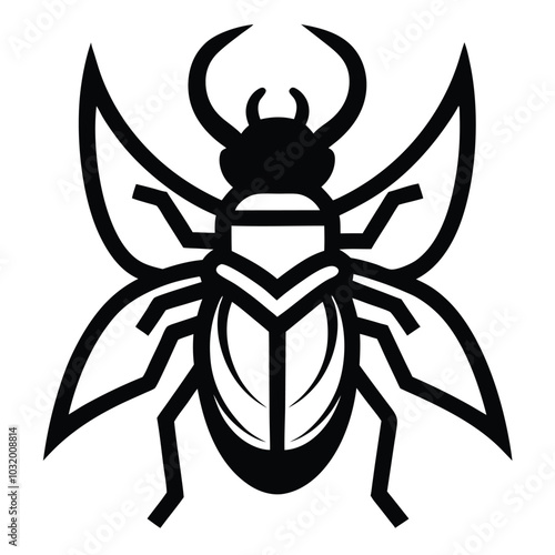 Solid color Titan Beetle animal vector design