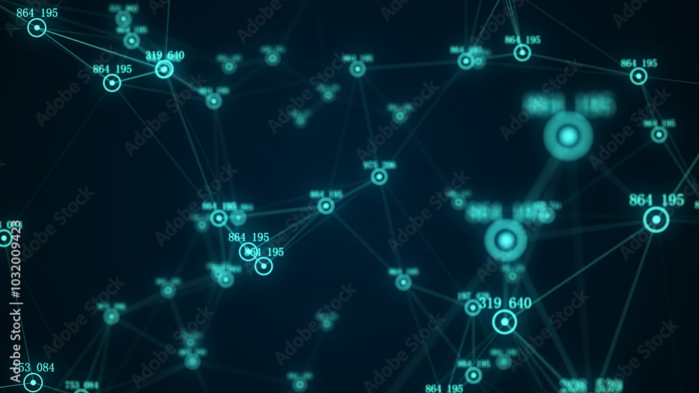 Global network connections. Abstract neural networks cyberspace. Futuristic grid artificial intelligence with digital indicators. Technology cyber dynamic. 3D rendering. Global network connections. Abstract neural networks cyberspace. Futuristic grid artificial intelligence with digital indicators. Technology cyber dynamic. 3D rendering.