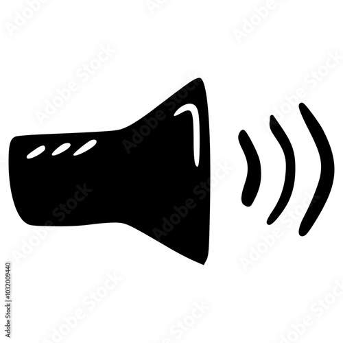 loudspeaker volume doodle glyph icon