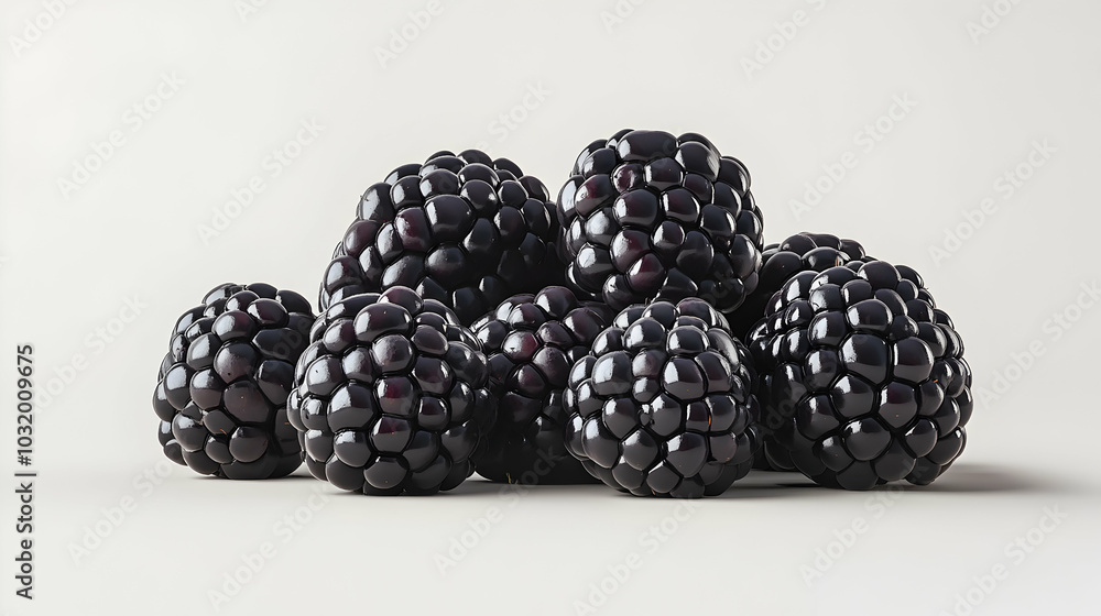 blackberries on a white background blackberries on a white background
