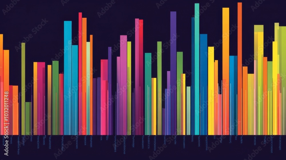 Colorful Bar Graphs on Dark Background Colorful Bar Graphs on Dark Background