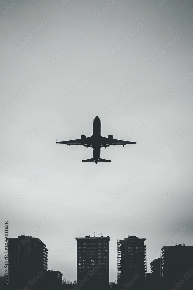 Airplane silhouette over dark building on cloudy sky. Urban minimalist photography. Modern travel concept. Contemporary architecture banner with copy space
Airplane silhouette over dark building on cloudy sky. Urban minimalist photography. Modern travel concept. Contemporary architecture banner with copy space